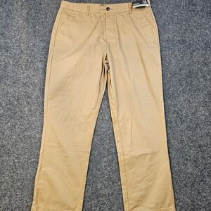 Denim Co Chino Pants Mens 36x30 Khaki Straight Leg NWT Casual